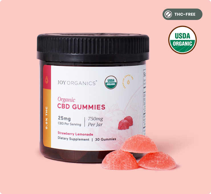 Organic THC-Free CBD Gummies | Strawberry Lemonade